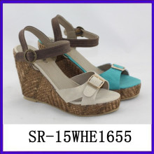 Frauen stapeln Sandalen Keil Sandale Mode Sandale 2015 High Heel Sandalen